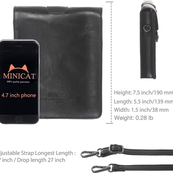 Minicat black small crossbody - Picture 7 of 8